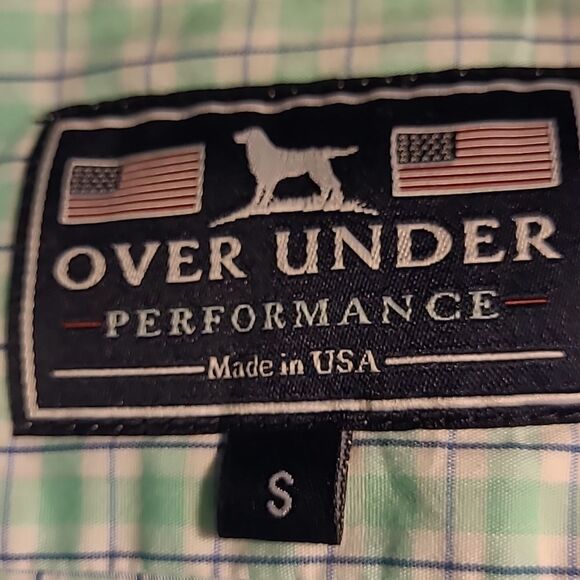 Over under performance  sz S plaid button front and collared shirt - Picture 4 of 9